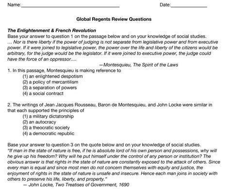 Crq global regents answer key - You can also use these sets as part of your unit assessments, midterms, or Regents review packets at the end of the year! I have included an answer key as well. Please note, answers can and will vary! Please use the answer key as a suggestion or a jumping off point for class discussion. CRQ topics include: The Scientific Revolution; The French ... 